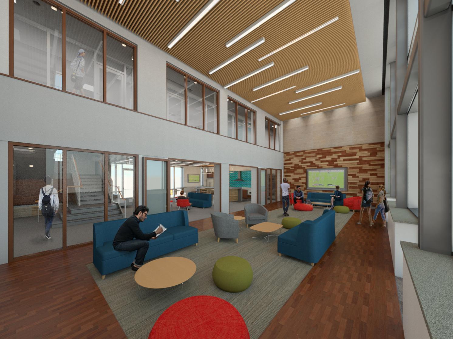 An artist's rendering of Trippe Hall, which will be built at Penn State Behrend