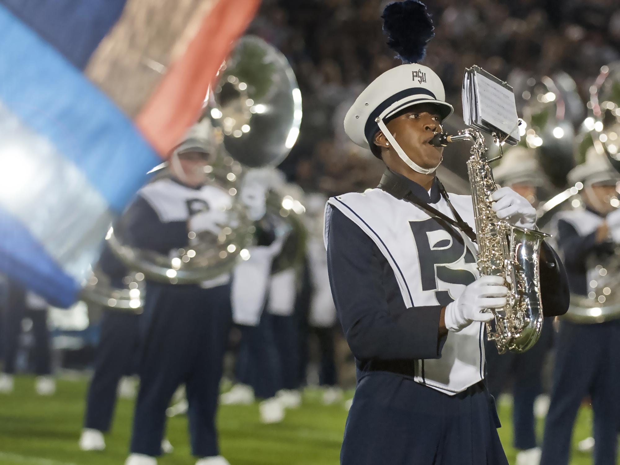 Blue Band in the rain