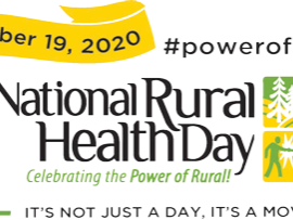 Yellow and green National Rural Health Day icon 