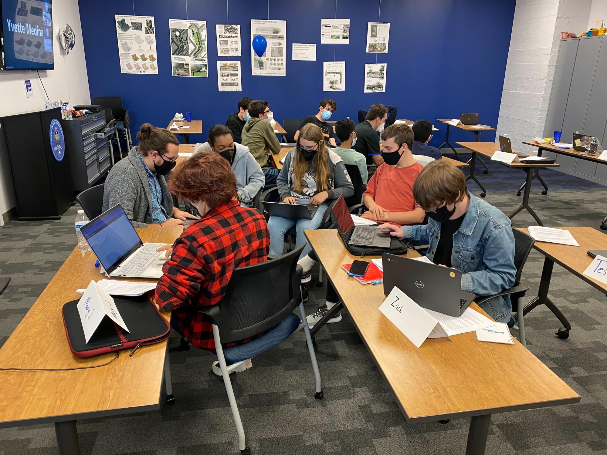 Students participating in AI Bootcamp