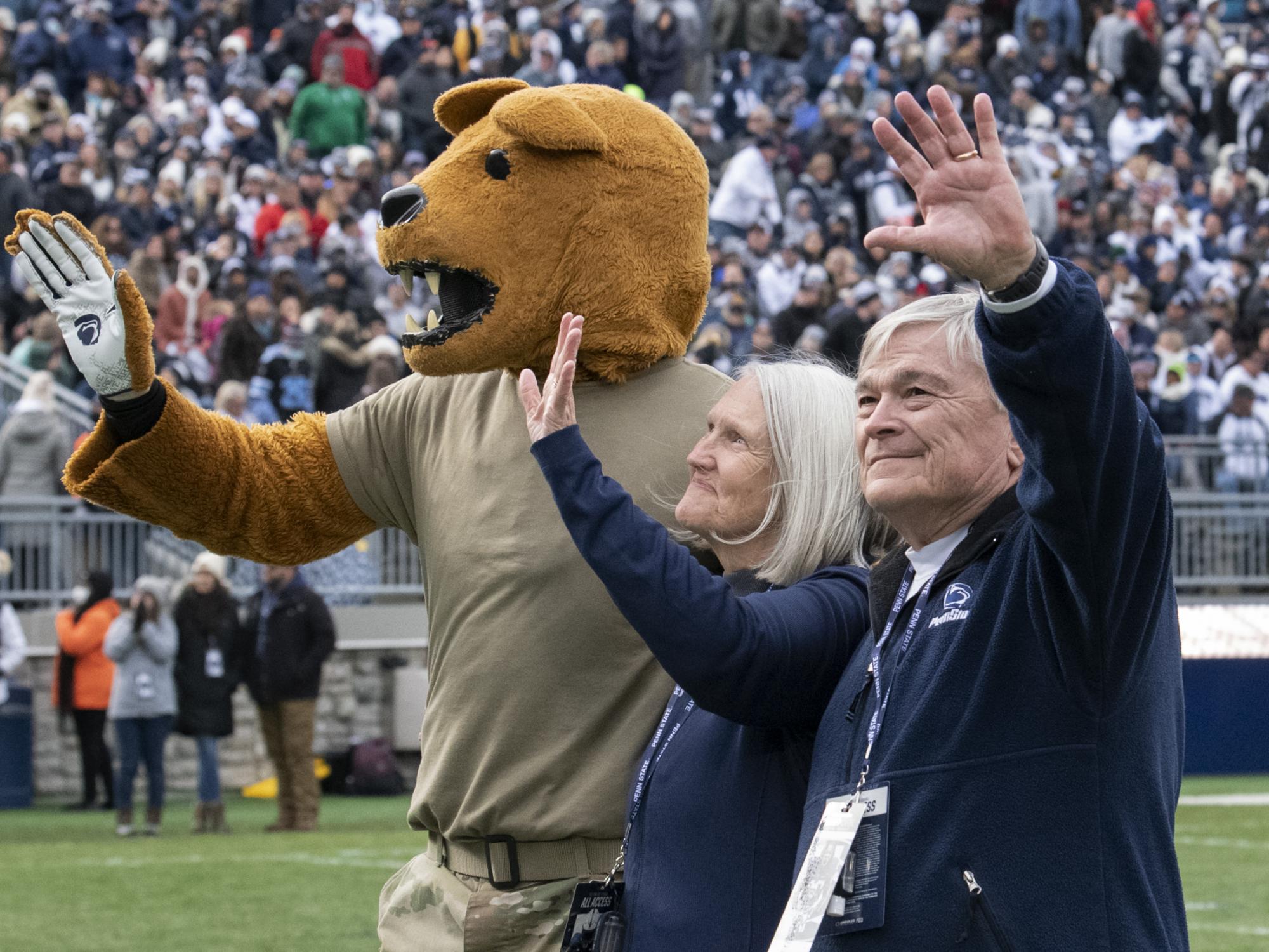 President and Molly Barron at Beaver Stadium