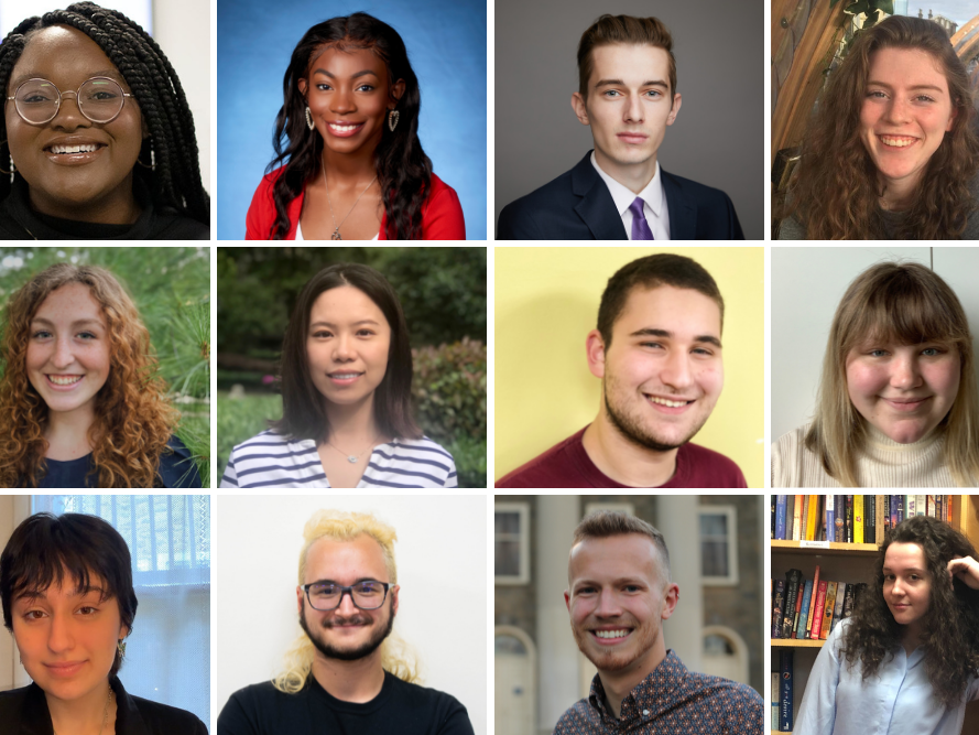 Headshots of 12 students