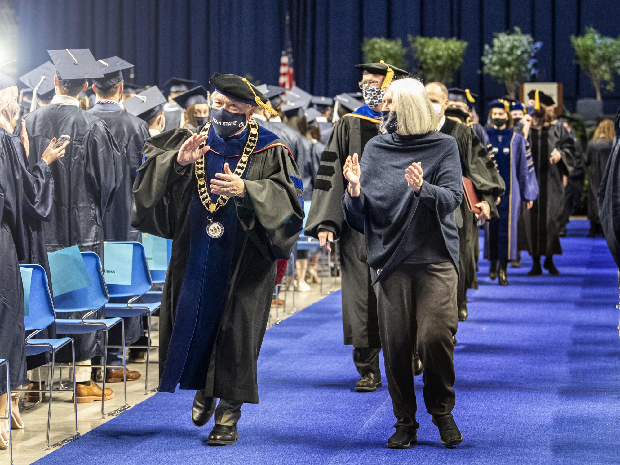 President Barron dances in grand processional