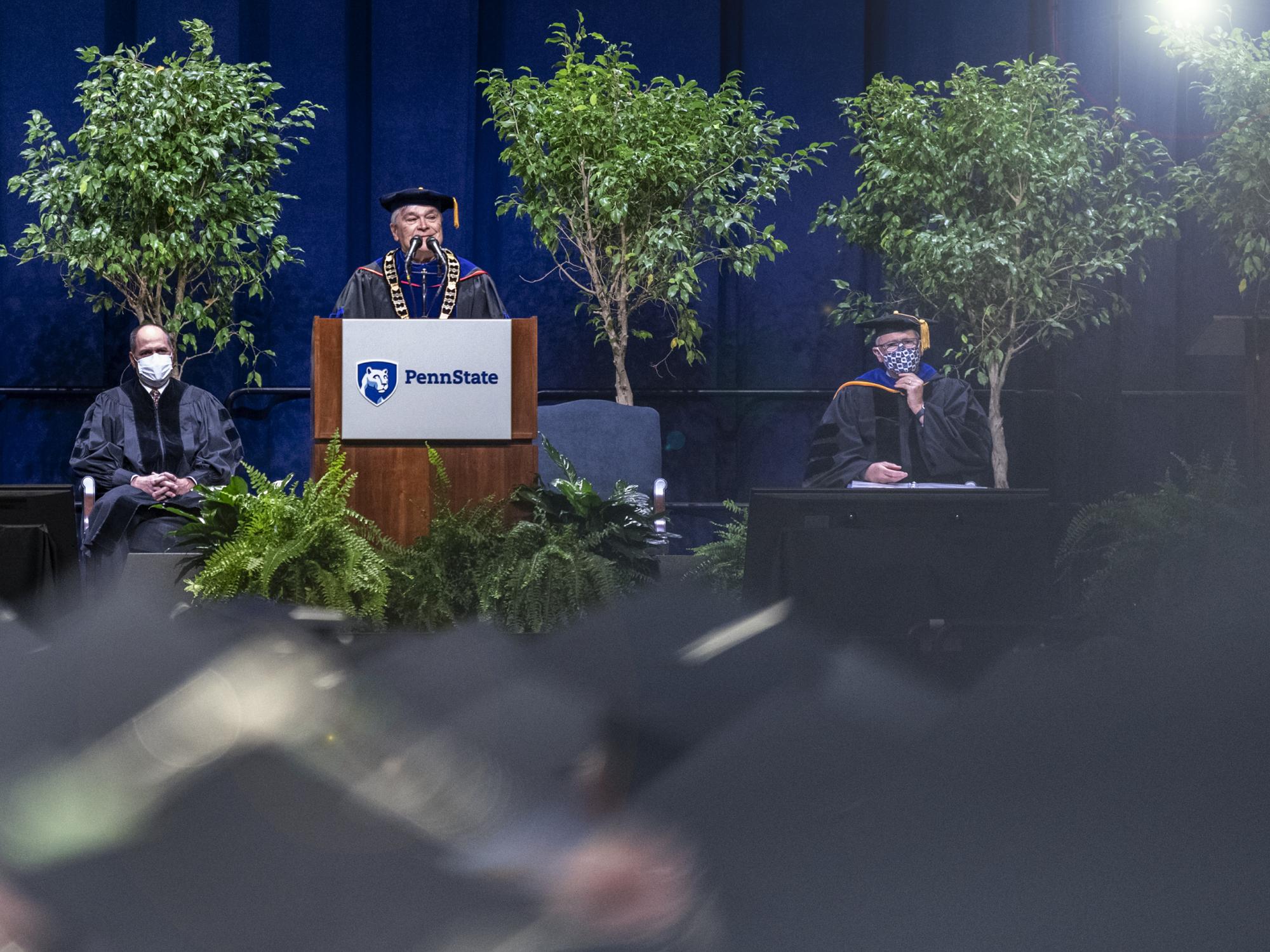 President Barron speaks at commencement