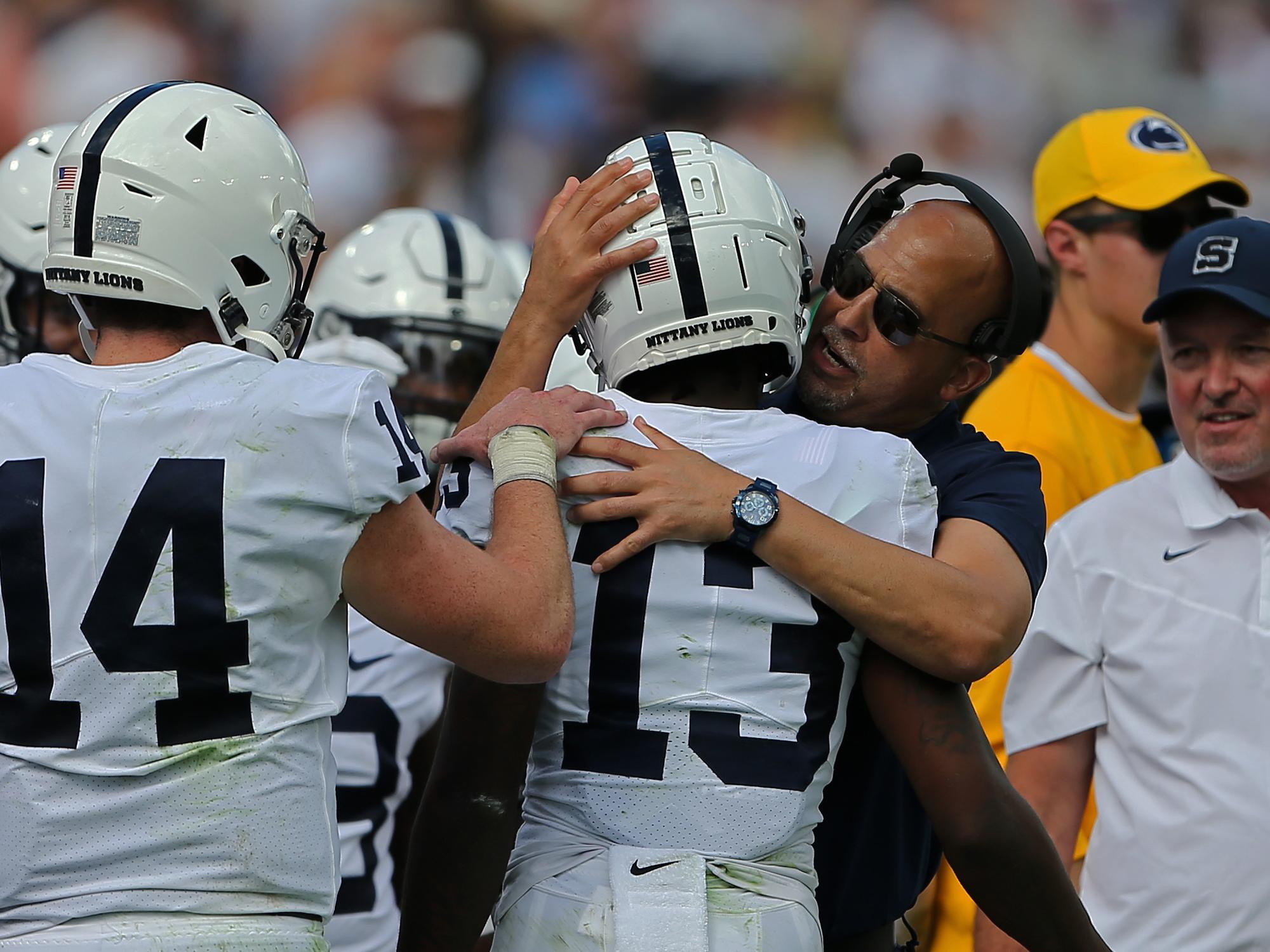 Franklin celebrates with Lambert-Smith