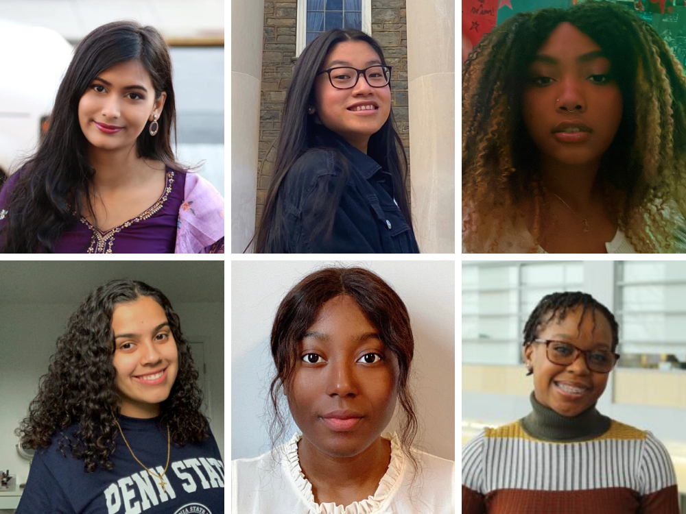 Six headshots of students