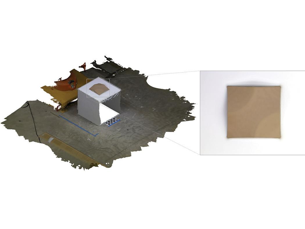 Sample reconstruction of a non-planar build surface.