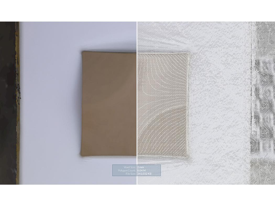 Rendered and wireframe views of the resulting mesh