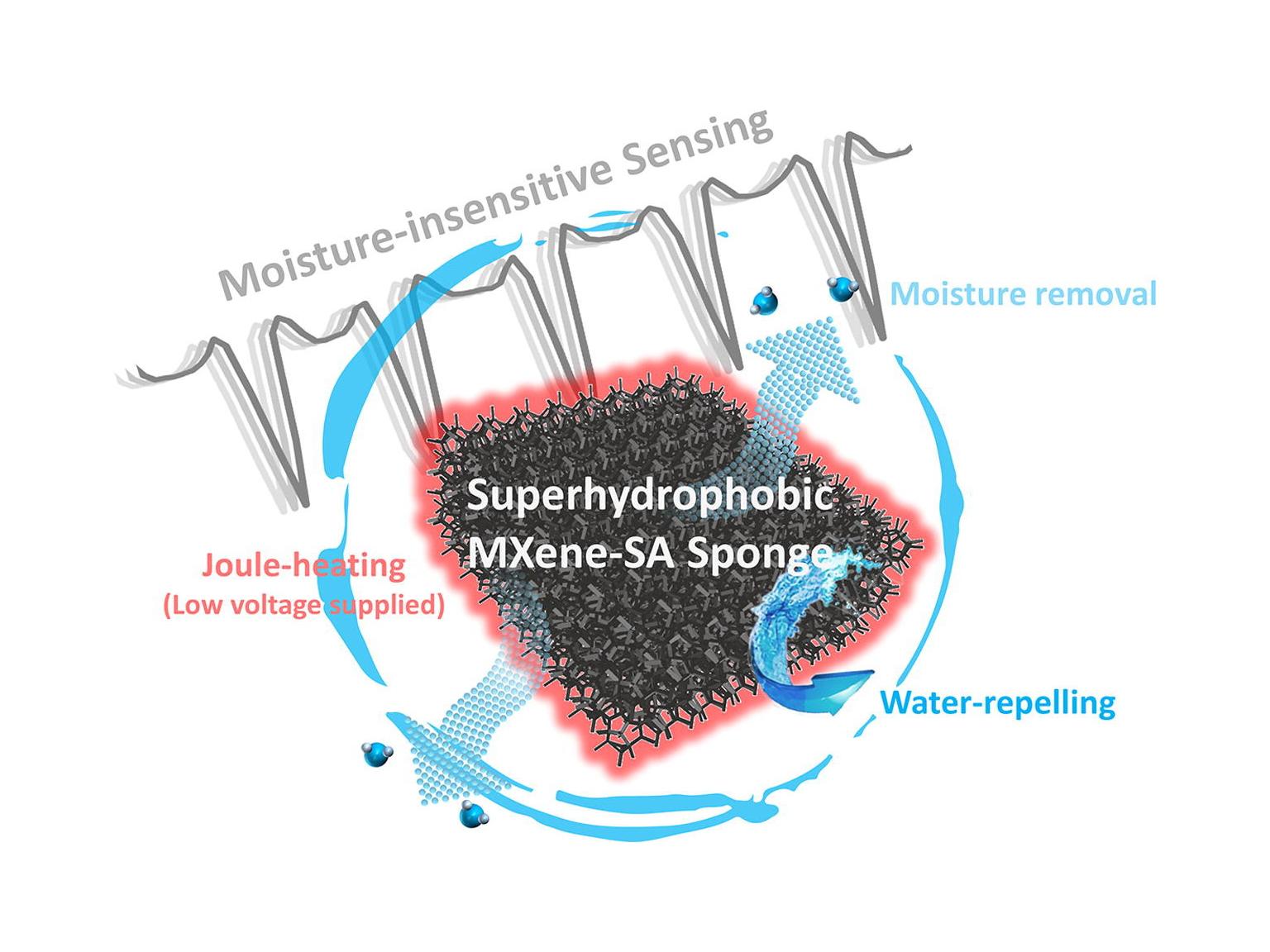 A black, pink and blue graphic of a wearable sensor. 