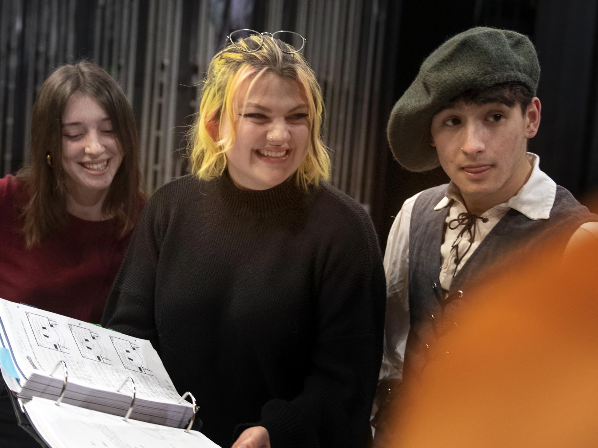 stage manager gives notes at Playhouse