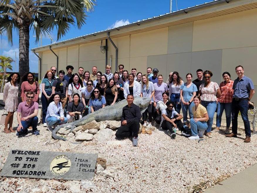 Students and faculty at the at the United States Air Force Forward Operating Location in Curaçao