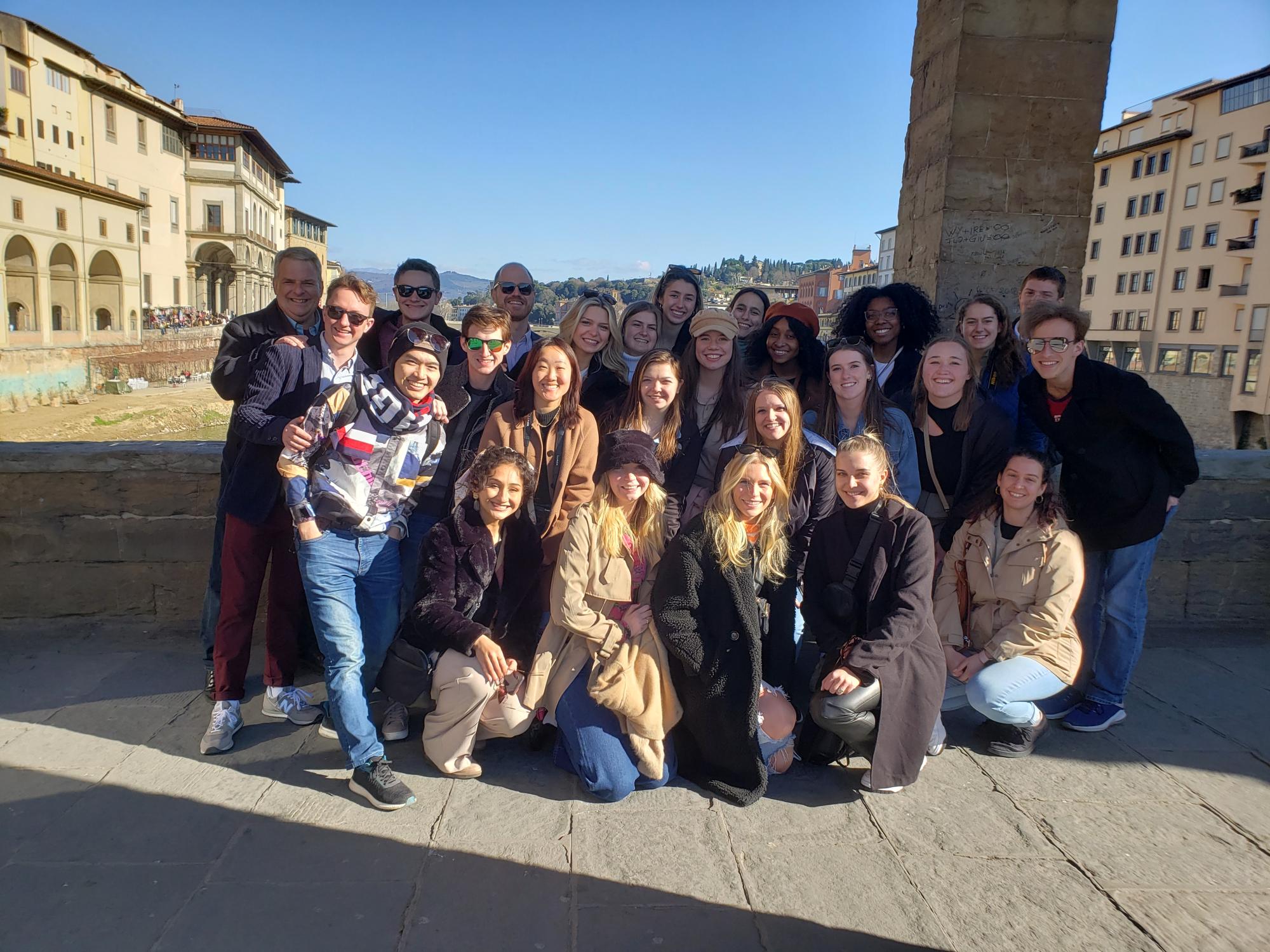 Students and faculty in Italy