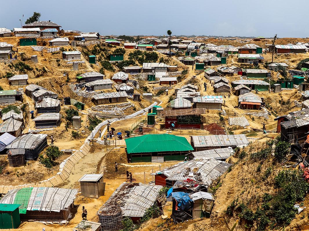 An image of a Rohingya refugee camp in Bangladesh.
