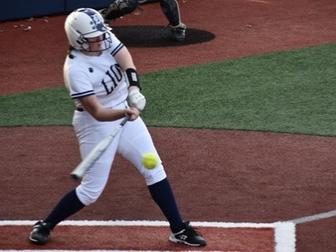 Penn State DuBois softball player at bat