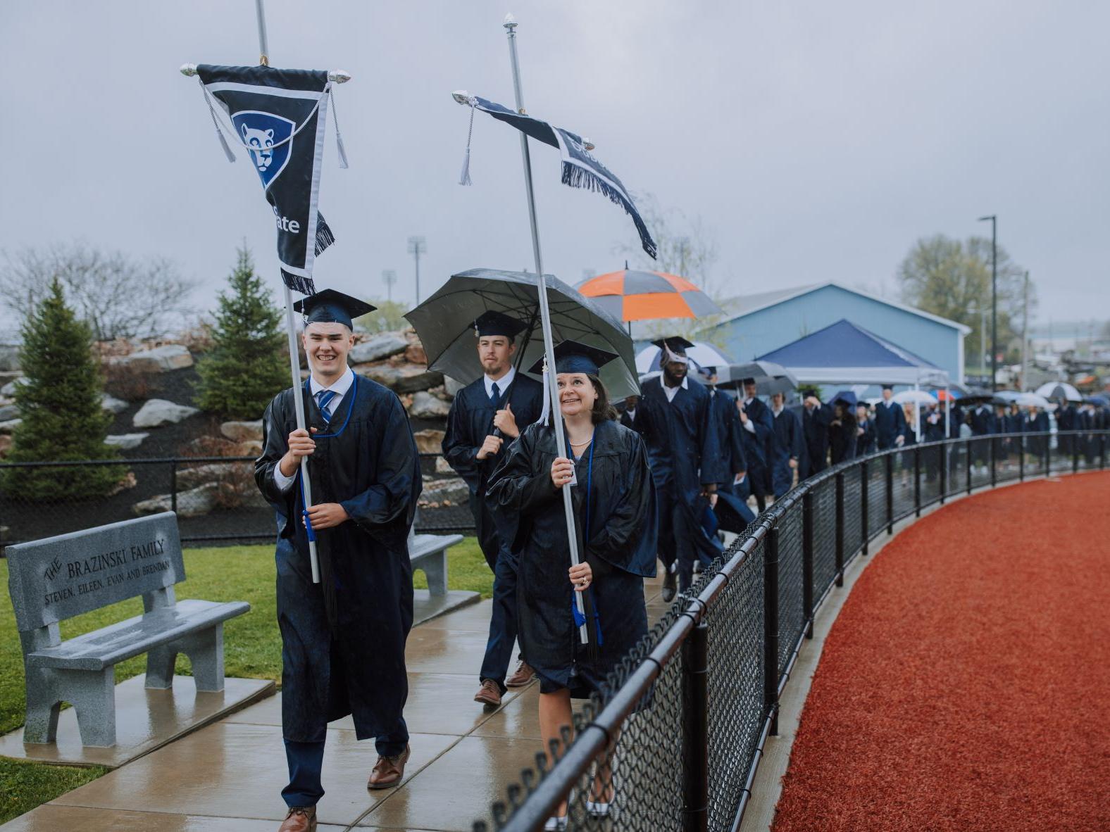 PSU DuBois student processional at commencement