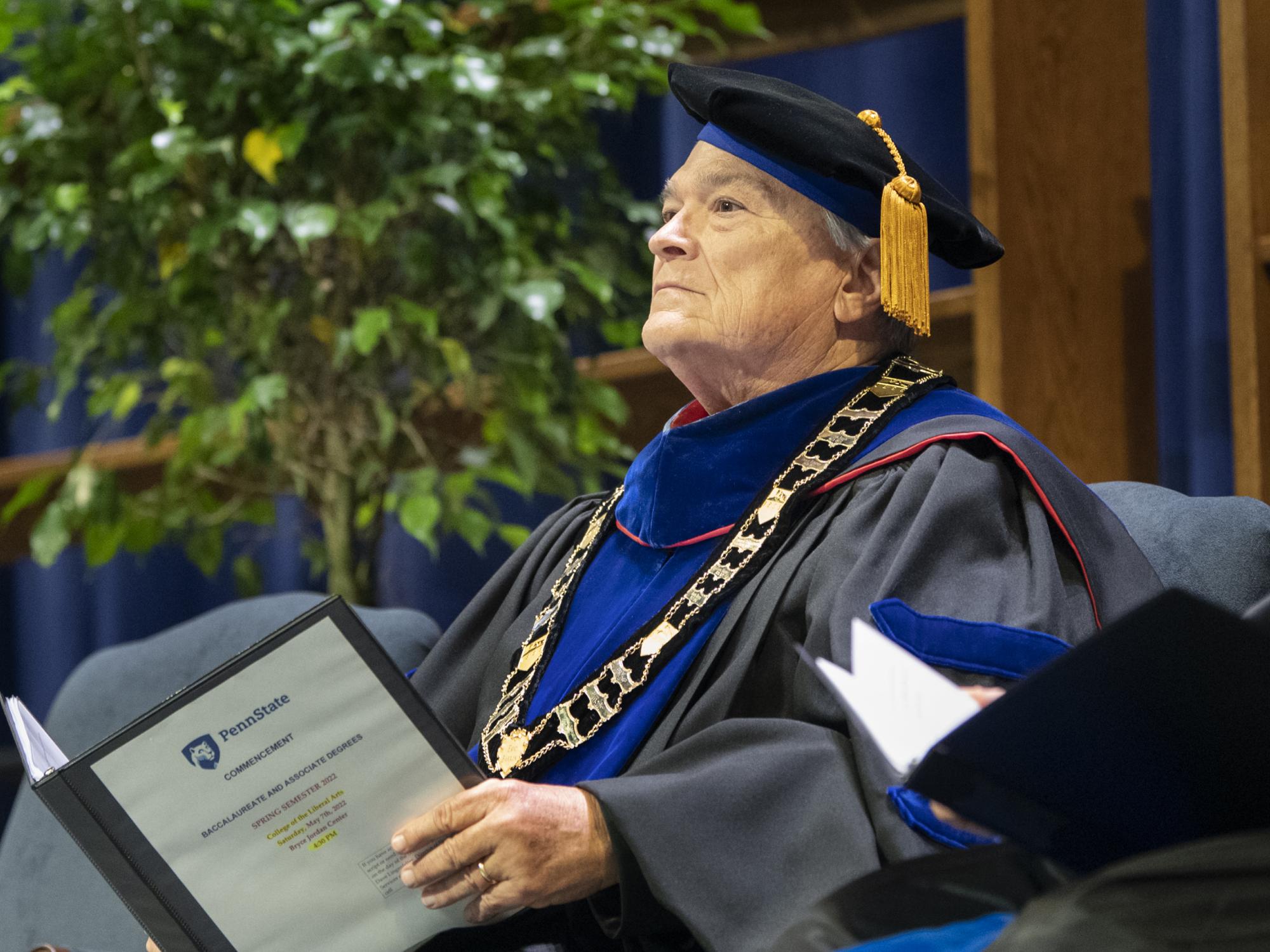 Dr. Barron at Liberal Arts graduation