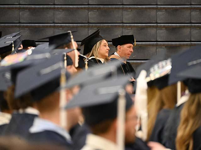 A view of the audience at commencement
