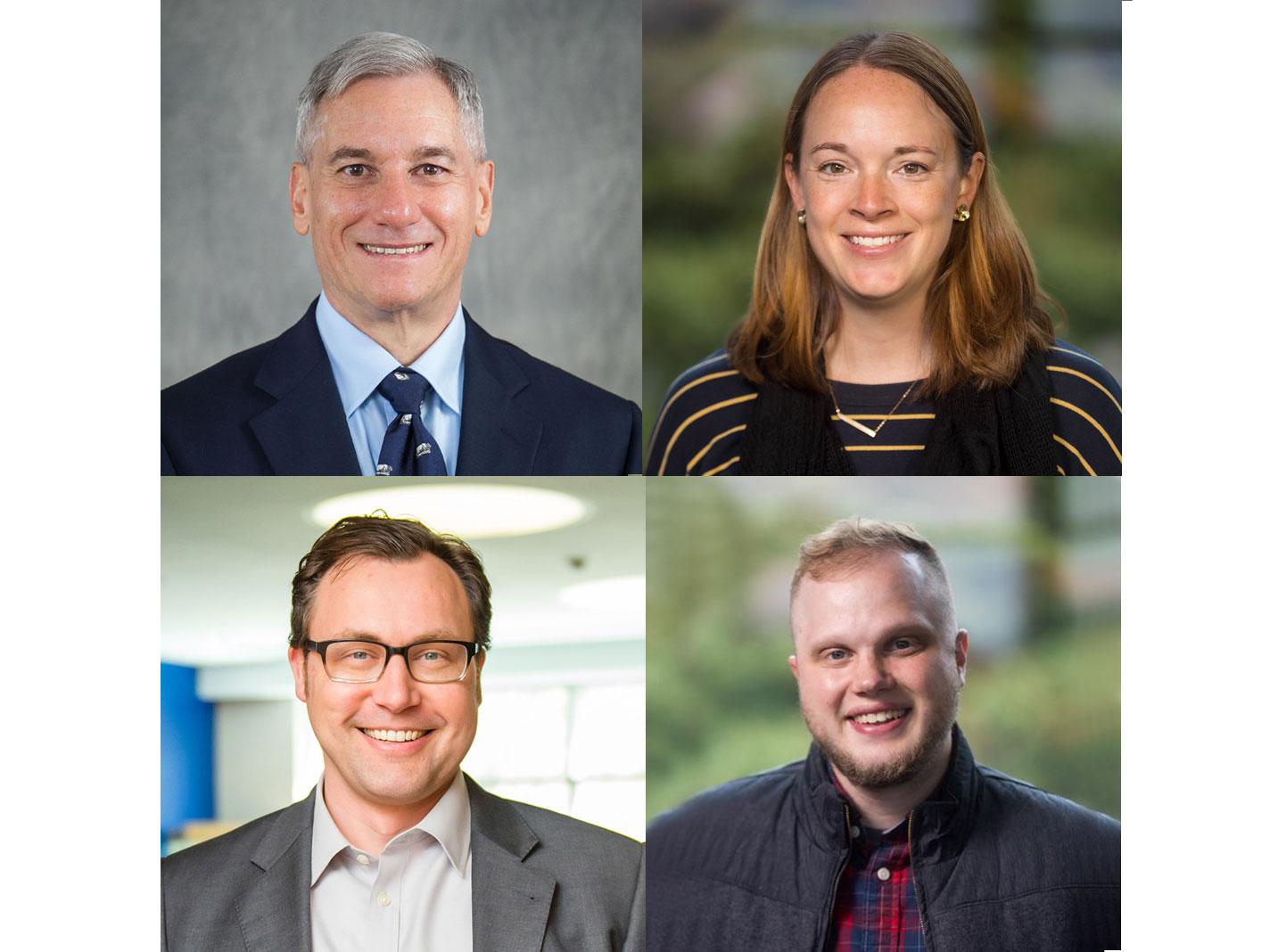 collage of headshots of four people
