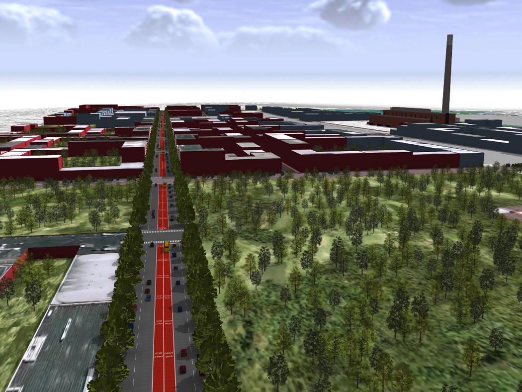 Rendering of the Port Lands area of Toronto.