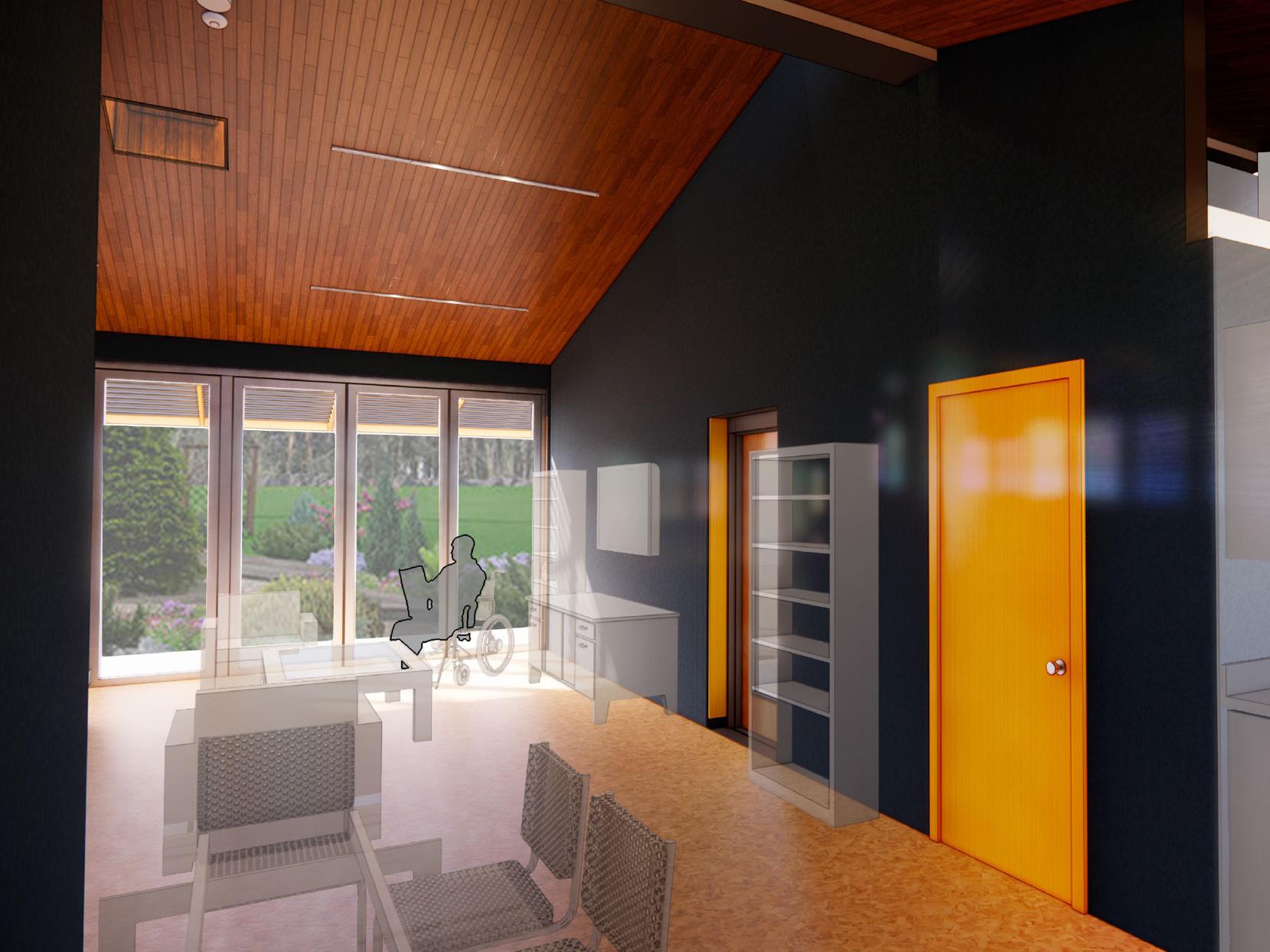 Rendering of Penn State Harrisburg solar decathalon build challenge home