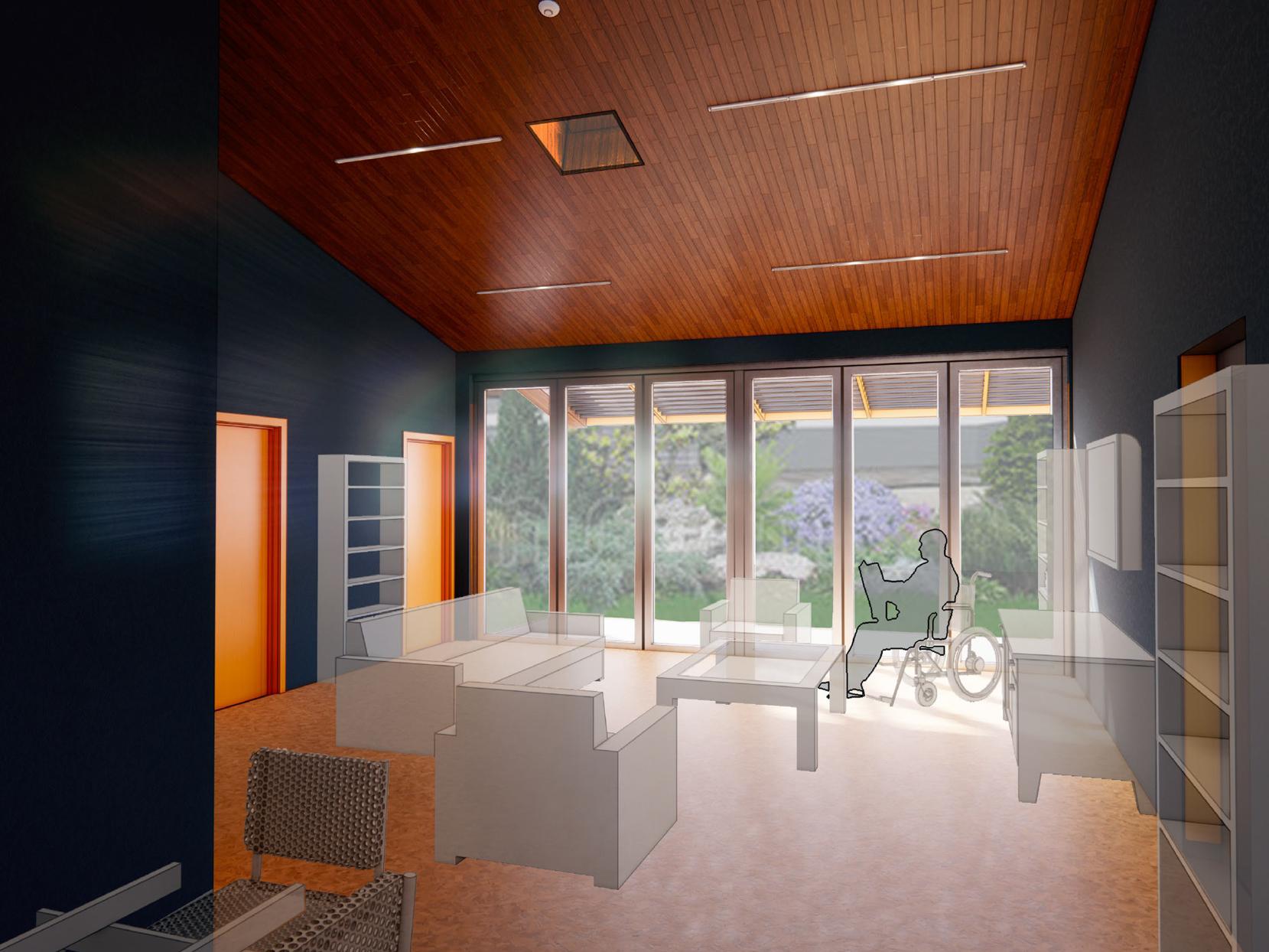 Rendering of Penn State Harrisburg solar decathalon build challenge home