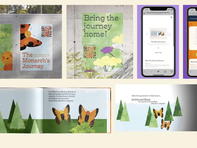 A children's book showing the life cycle of the monarch butterfly