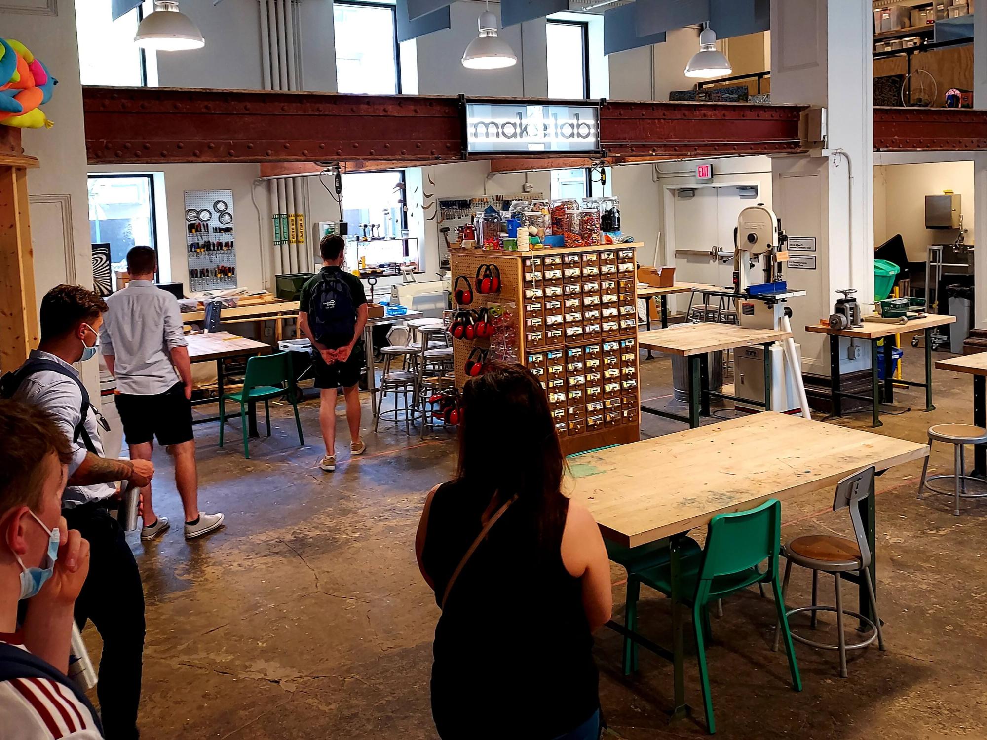 Work tables at the Children's Museum of Pittsburgh