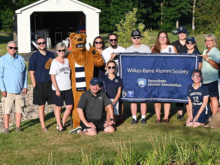 A large group photo of tournament volunteers.