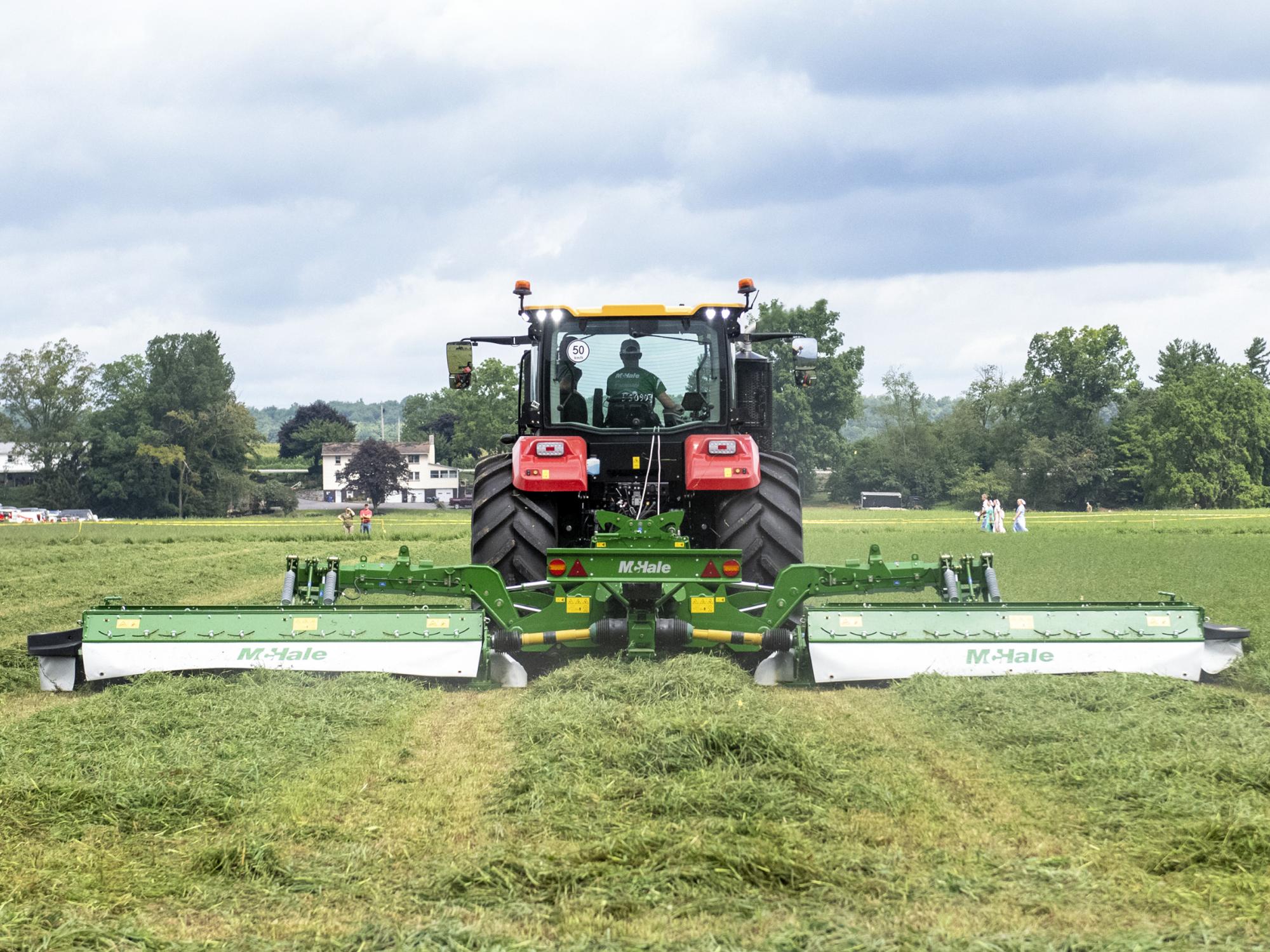modern farm equipment demo at Ag Progress