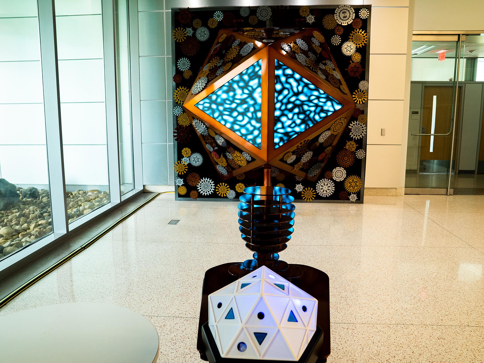 The interactive controls of the BioMachine sculpture