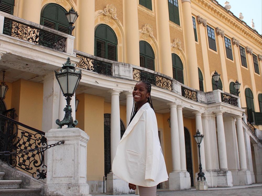 Imani Murray at the Schönbrunn Palace in Vienna, Austria, in March 2022.