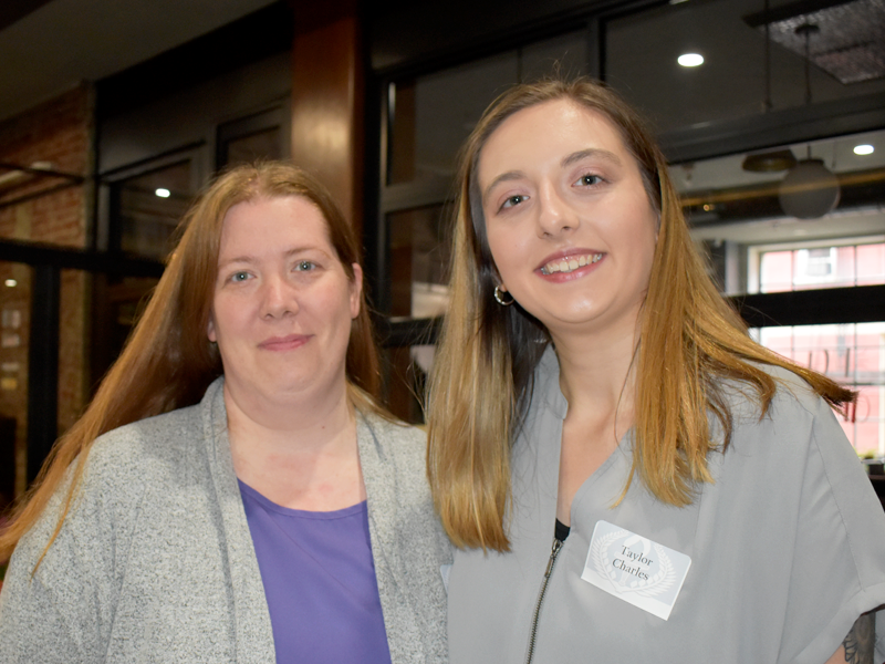 Taylor Charles, senior honors scholar, with her mom, Tera Charles