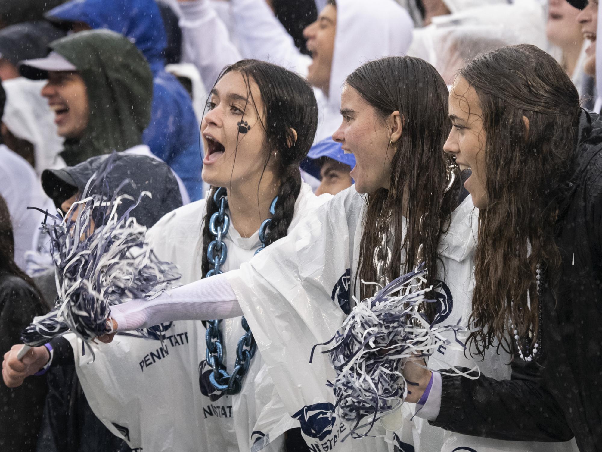 Penn State Fans in the rain