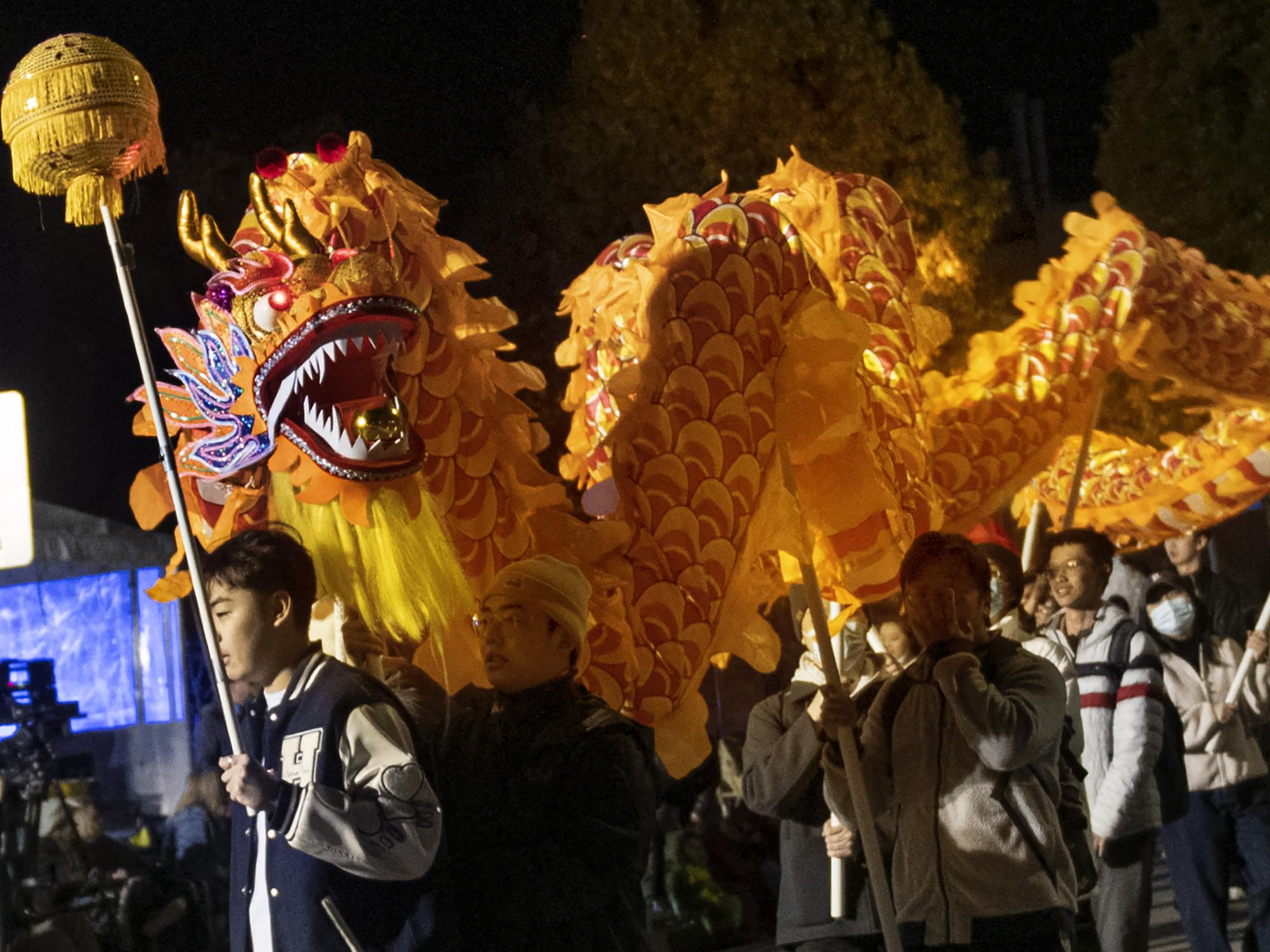 Chinese Dancing Dragon at Homecoming Parade