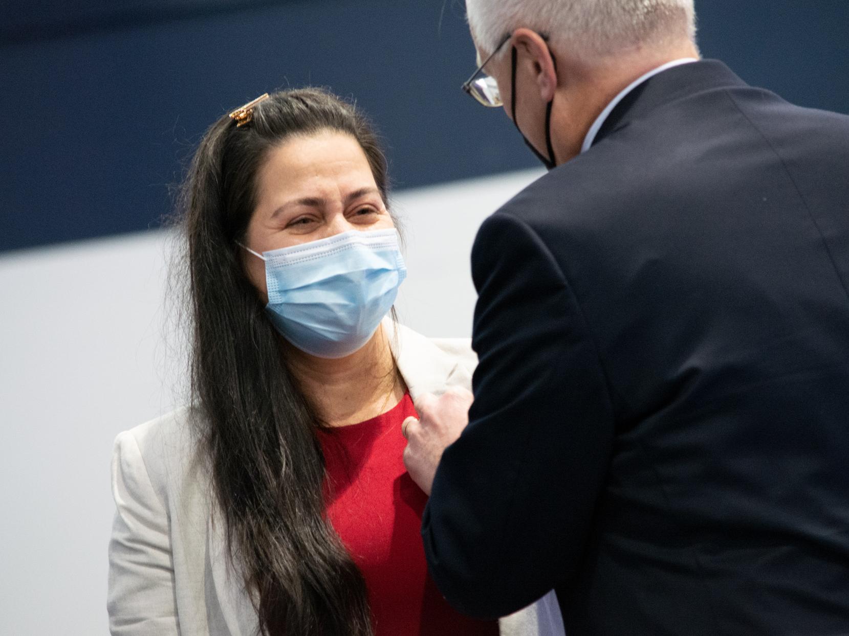 Adriana Grisel Prieto Grave De Peralta at her pinning ceremony