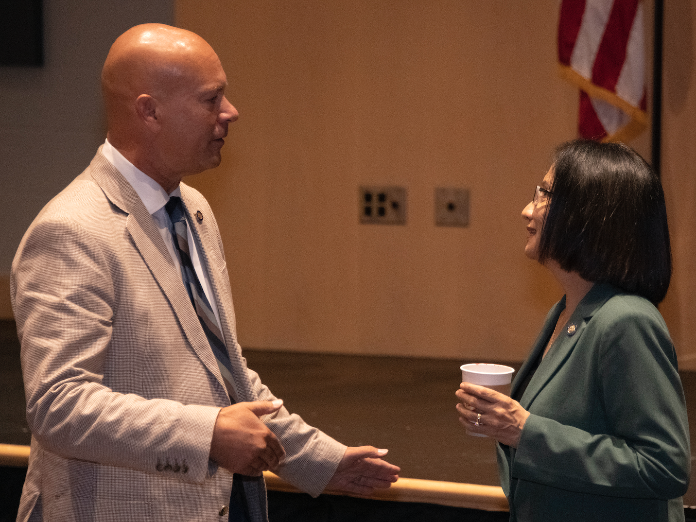 President Bendapudi with Senator Pat Stefano
