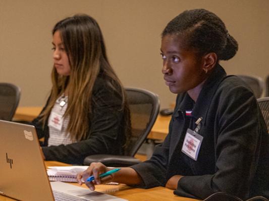 SIA students during the Army War College simulation.