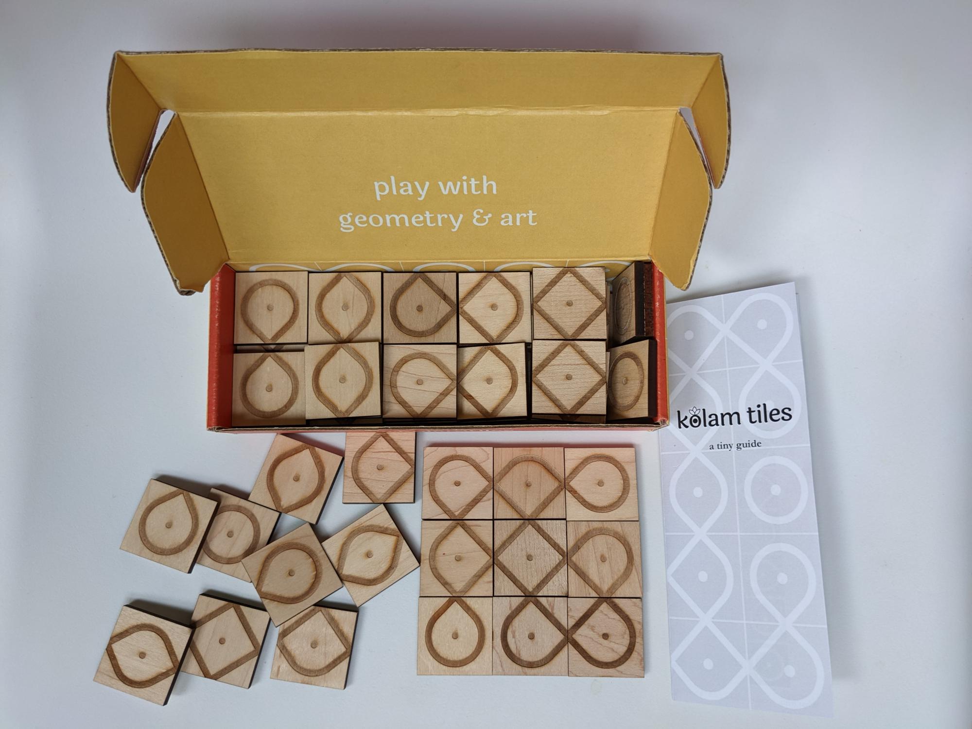 Kolam Tiles is a simple game that can be used to create complex patterns.