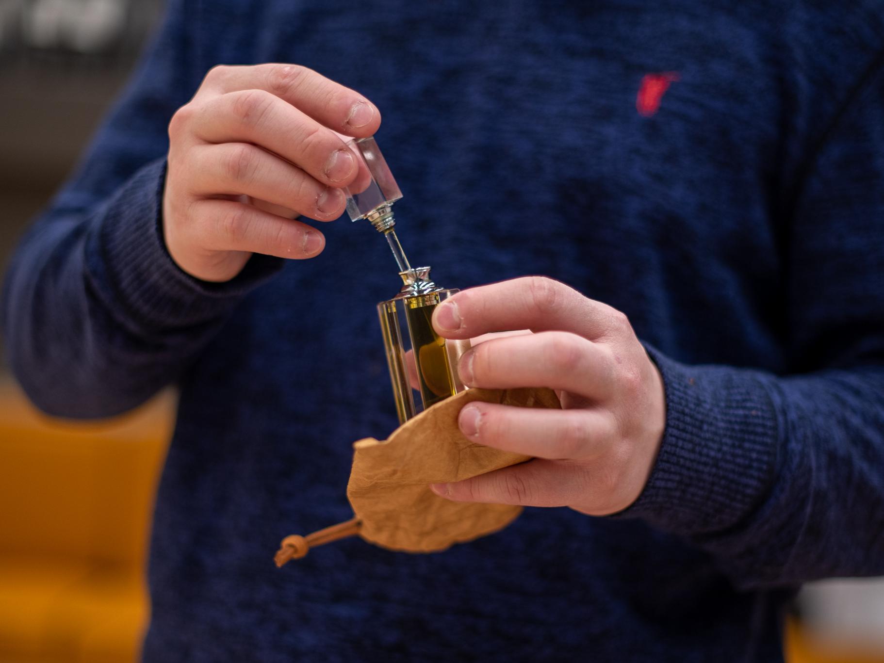 Tianyou Lou said he sees parallels between his two passions: materials science and creating fragrances.