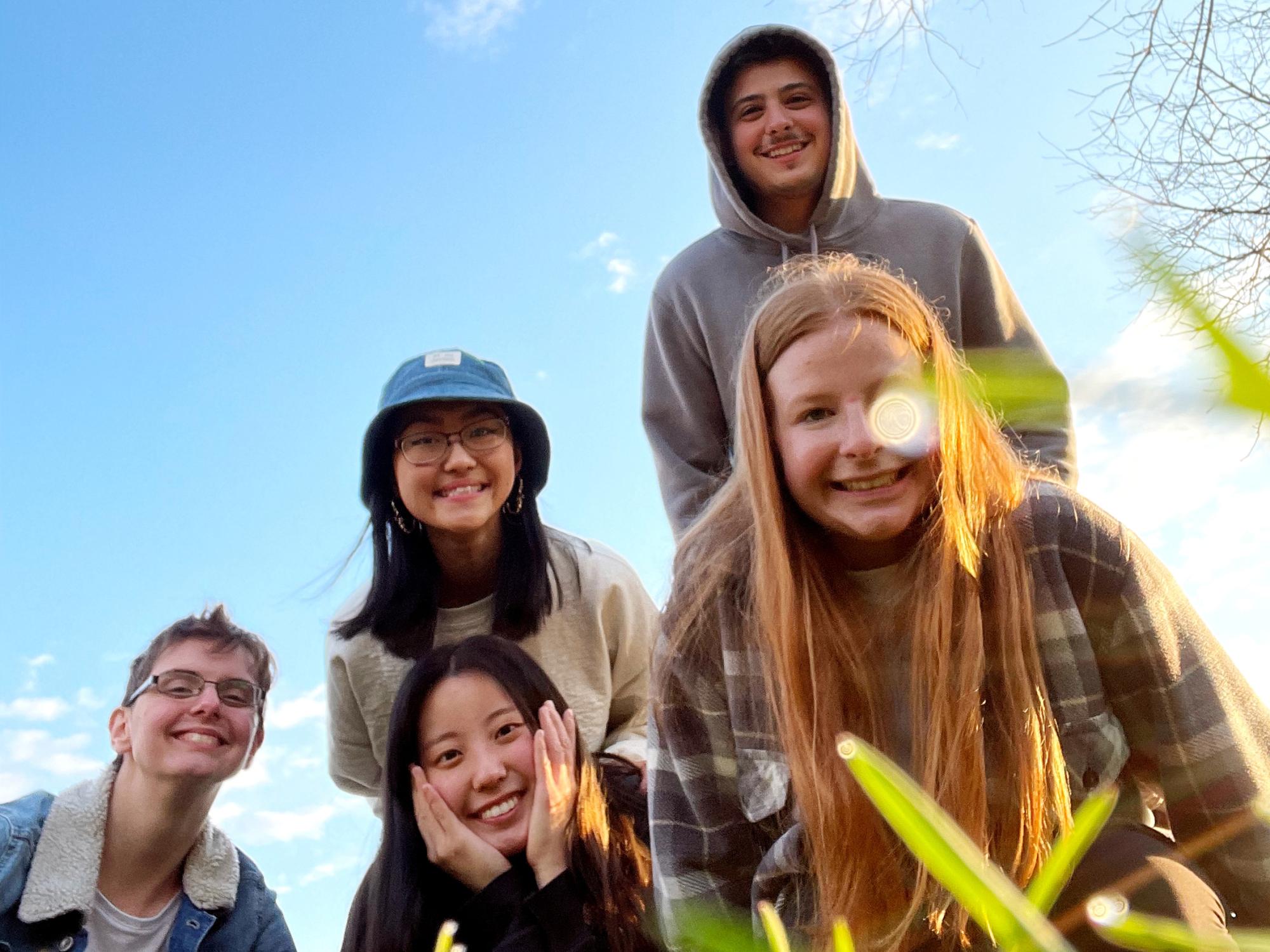 Cindy Choe with four other Centre Helps volunteers.