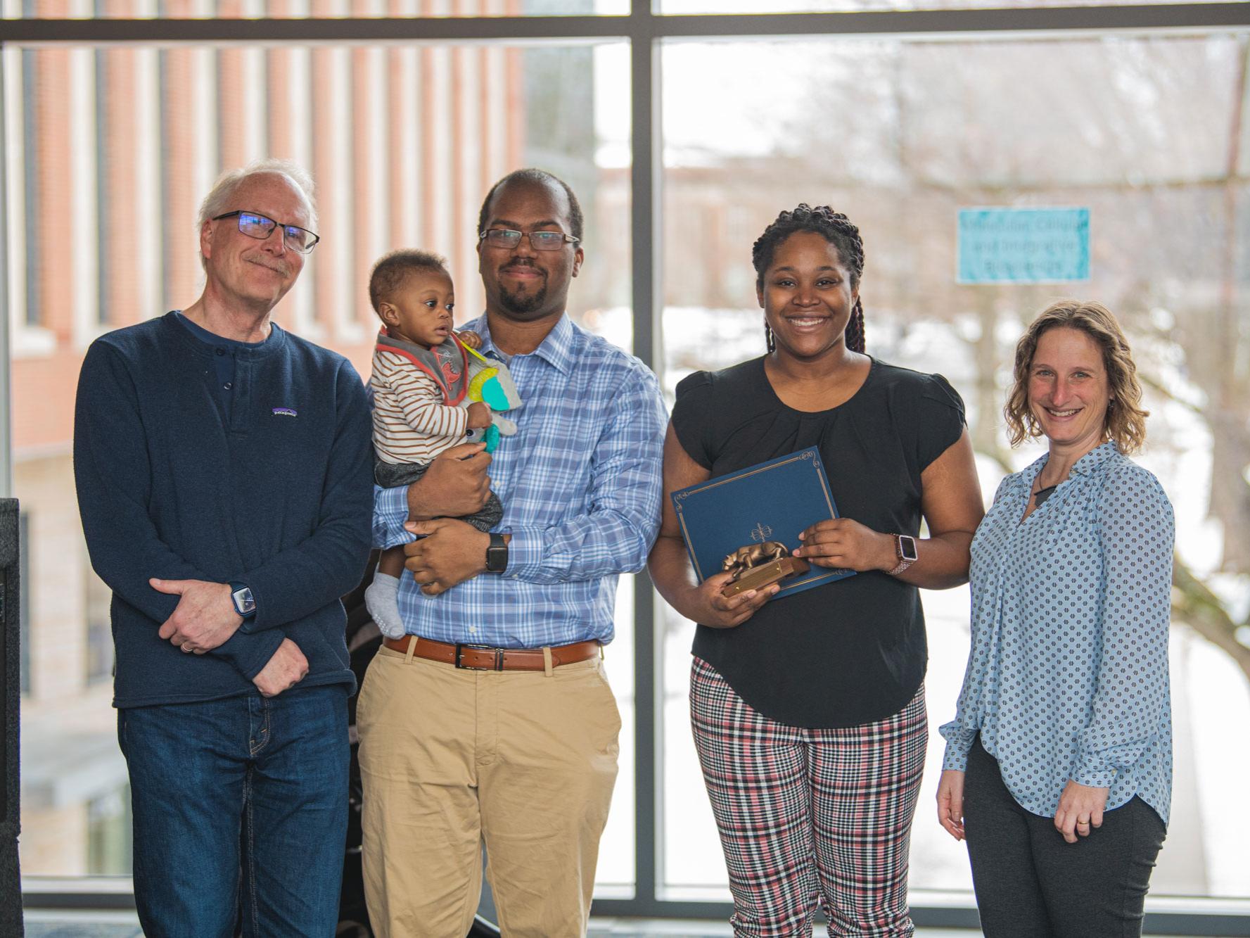 Wright with nominators and dean