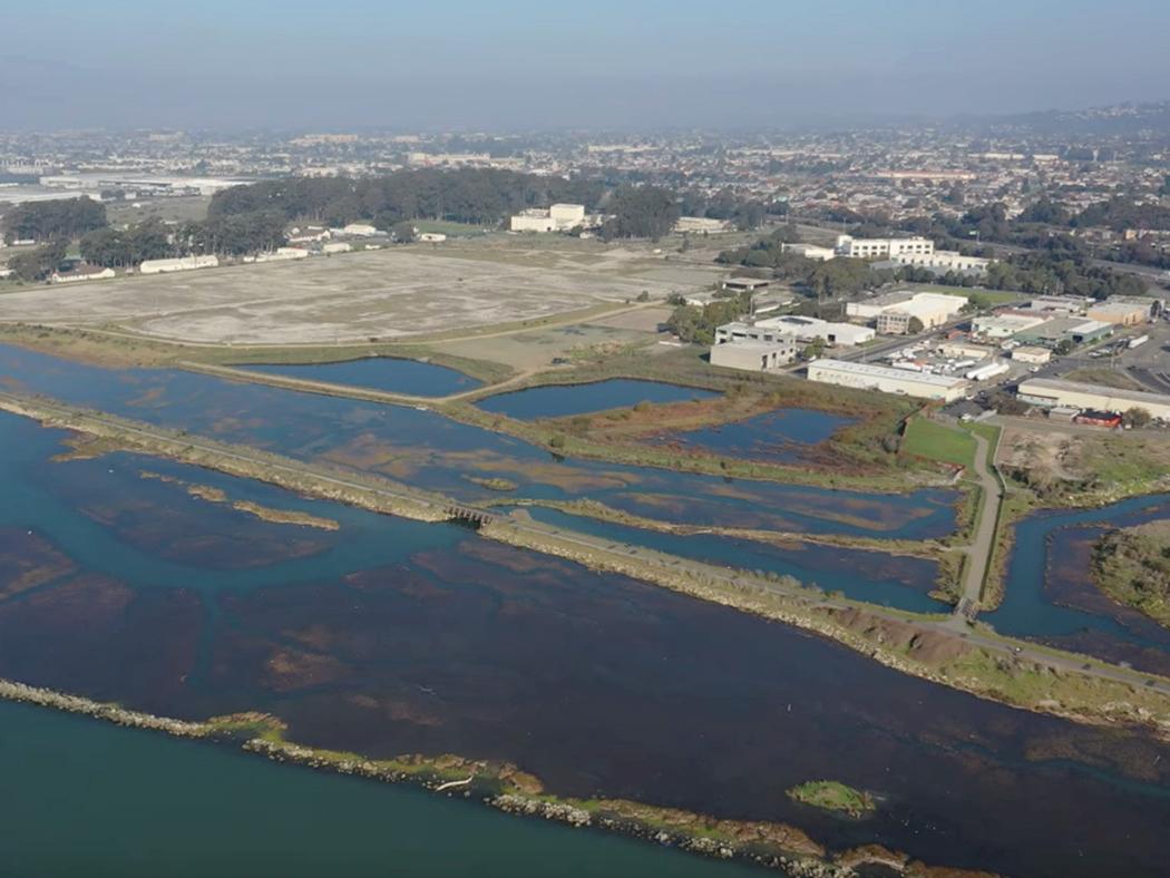 A river basin area that has been affected by climate change.