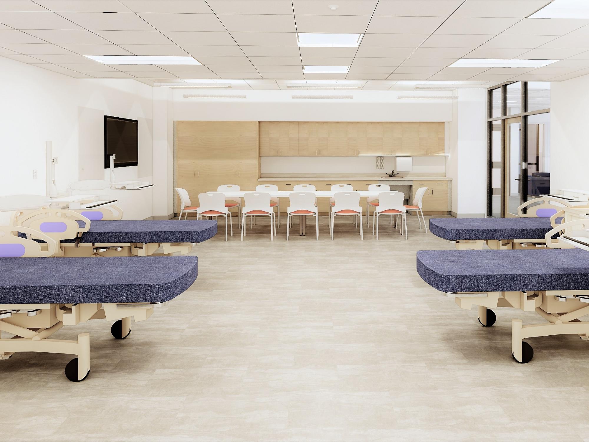photo of architectural rendering of new patient simulator lab 