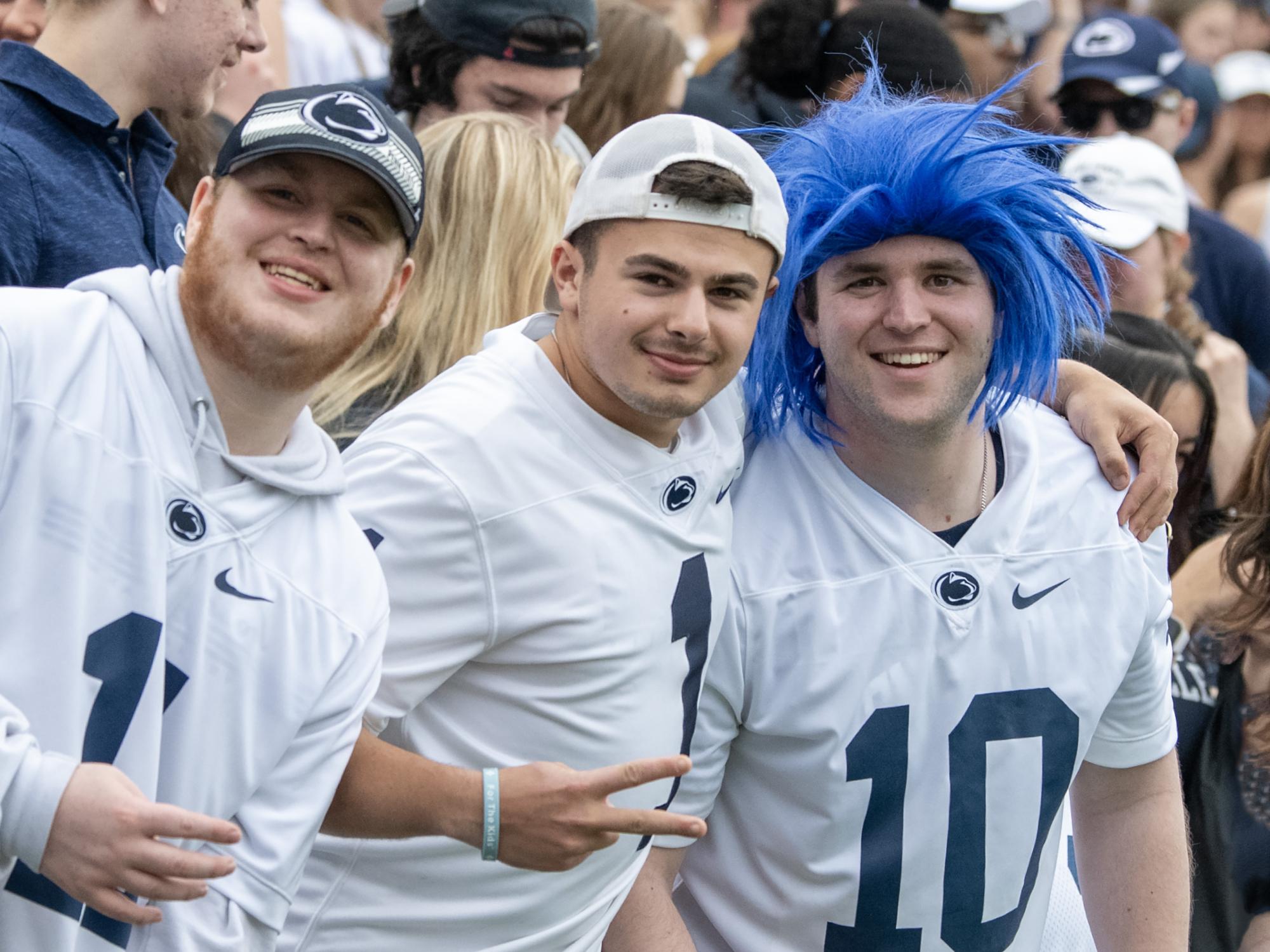 fans at blue white game