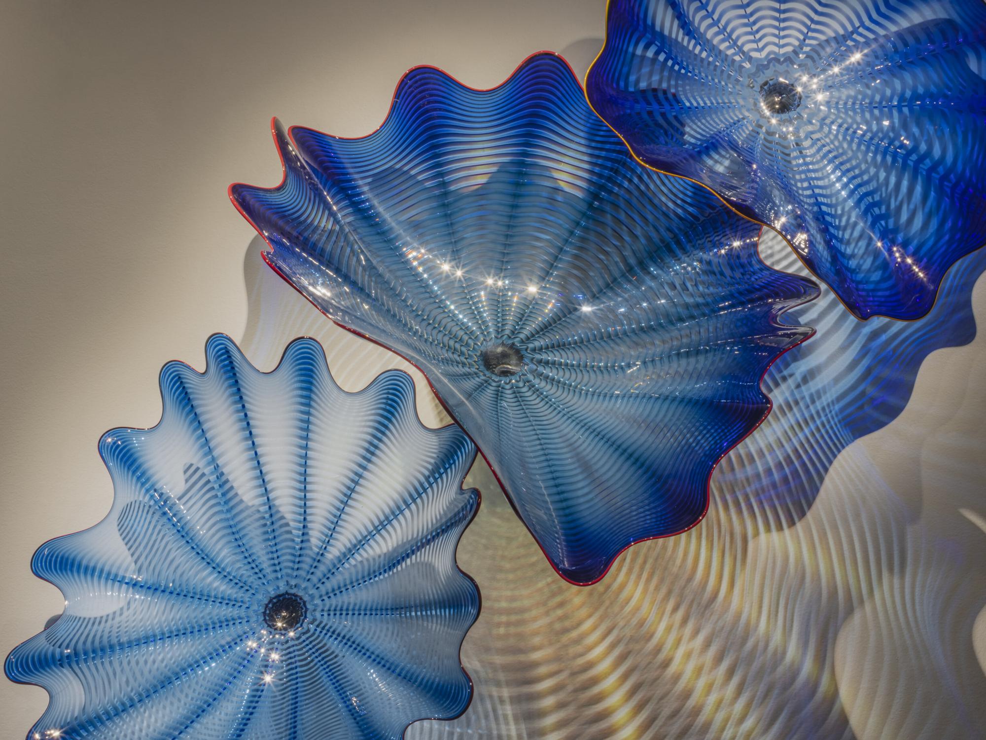 Detail of “Lupine Blue Persian Wall” by Dale Chihuly