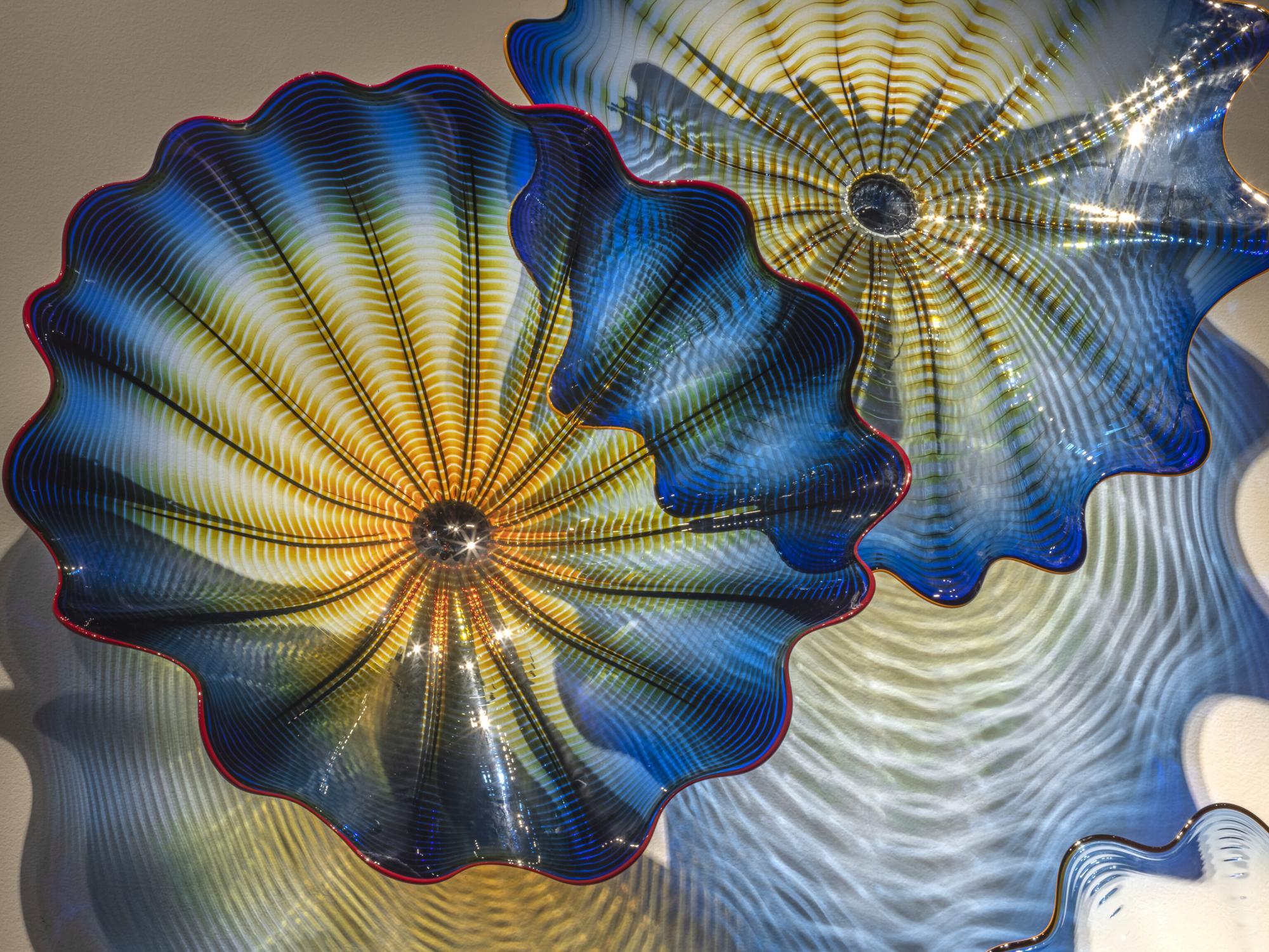Detail of “Lupine Blue Persian Wall” by Dale Chihuly