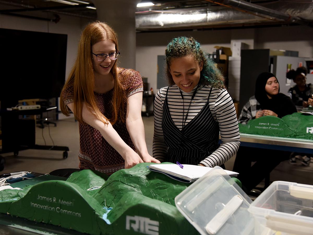 Penn State Berks students Lillie Mohn and Jenicy Strong