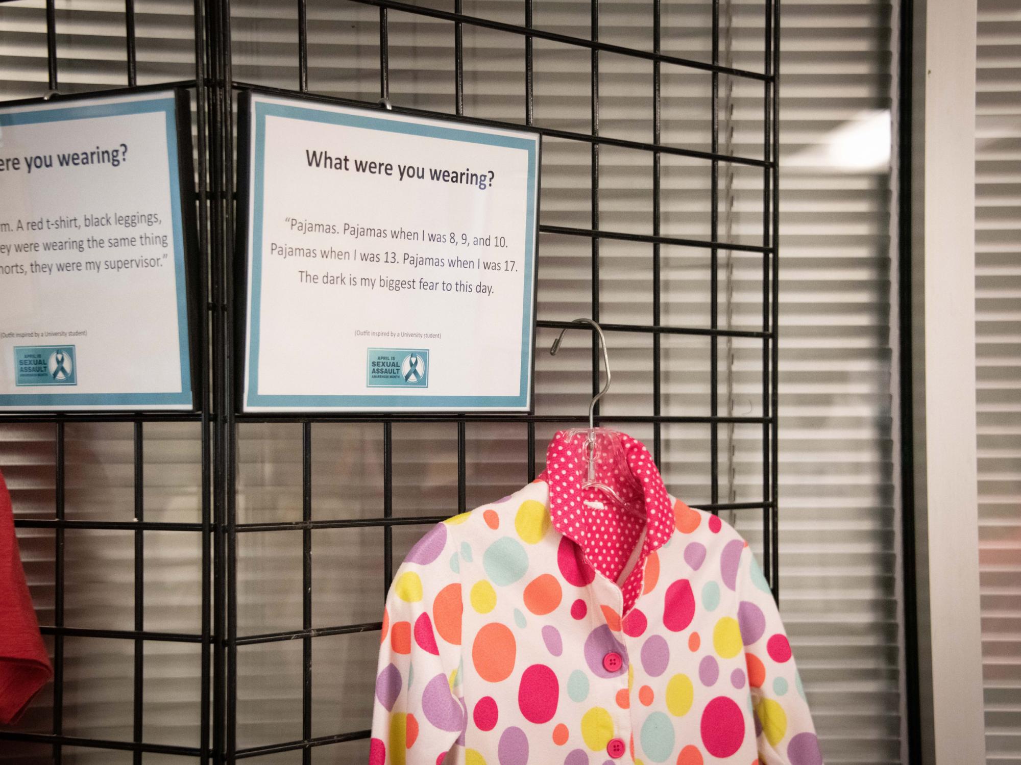 An article of clothing from the "What Were You Wearing?" exhibit