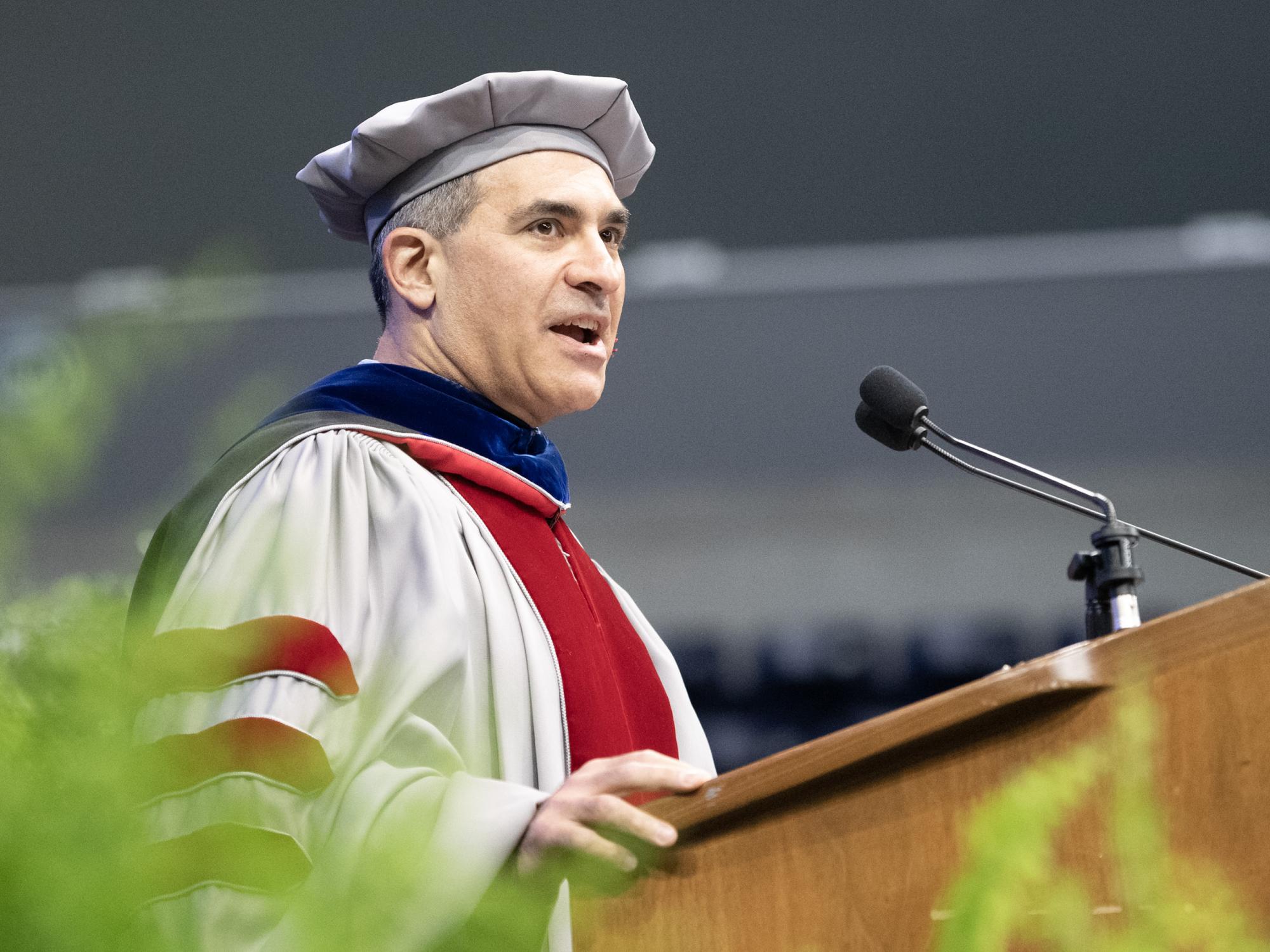 Justin Schwartz at commencement