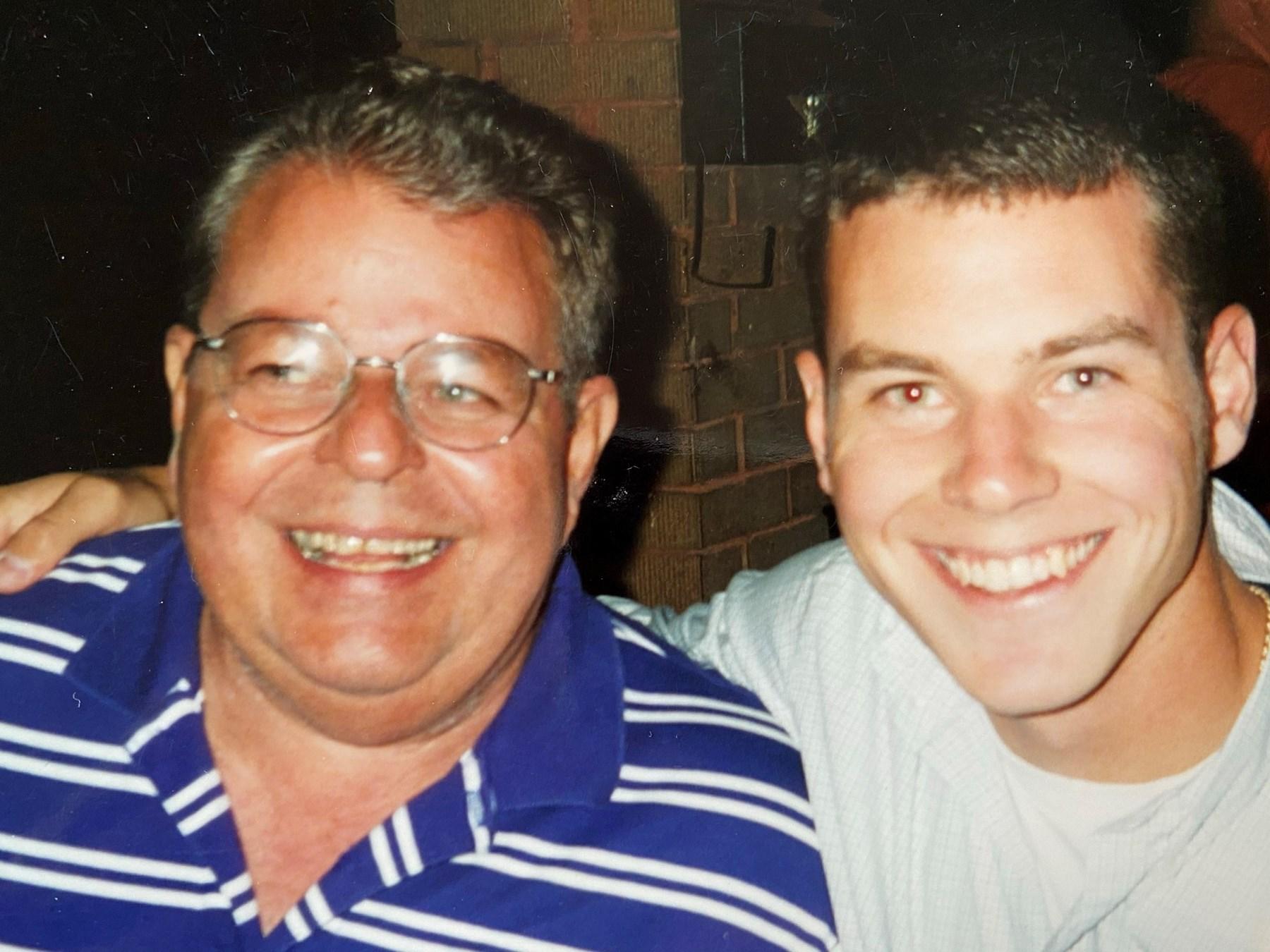 two people smiling